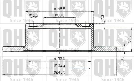 Quinton Hazell BDC3633 - Спирачен диск vvparts.bg