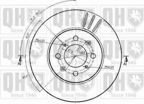 Quinton Hazell BDC3626 - Спирачен диск vvparts.bg