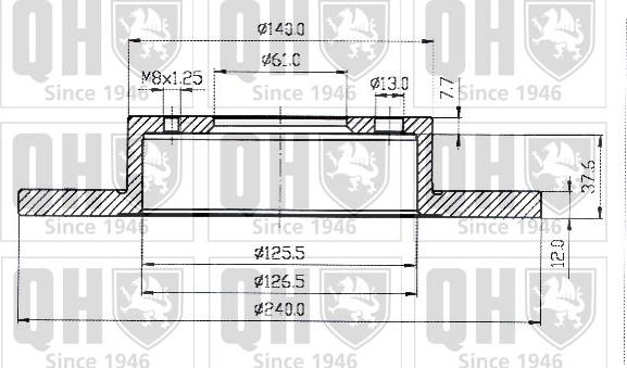 Quinton Hazell BDC3674 - Спирачен диск vvparts.bg