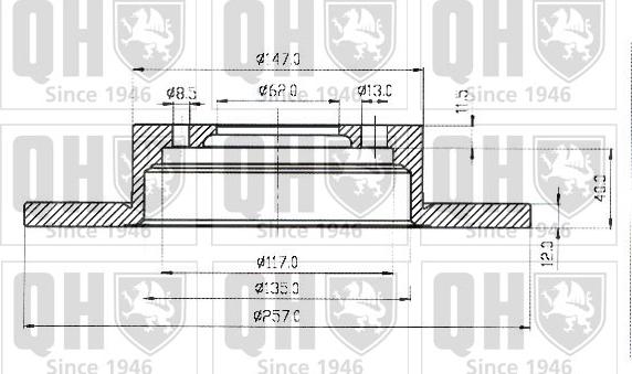 Quinton Hazell BDC3193 - Спирачен диск vvparts.bg