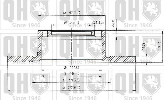 Quinton Hazell BDC3141 - Спирачен диск vvparts.bg