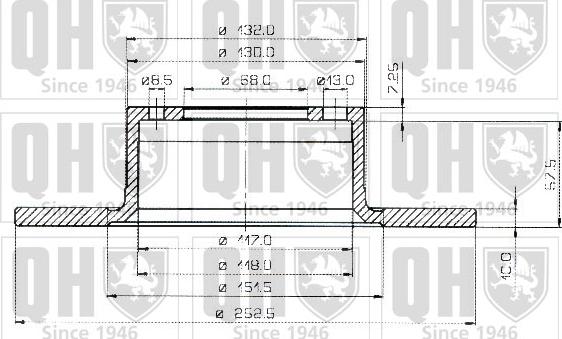 Quinton Hazell BDC3133 - Спирачен диск vvparts.bg