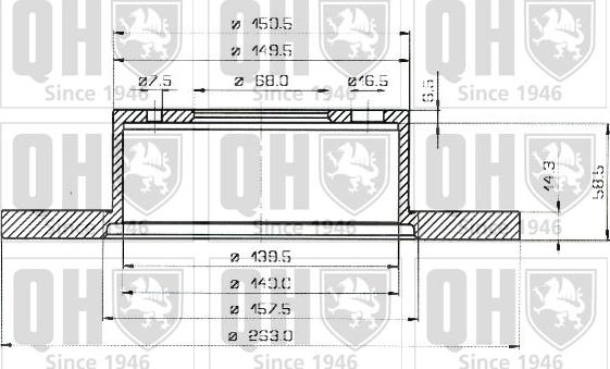 Quinton Hazell BDC3122 - Спирачен диск vvparts.bg