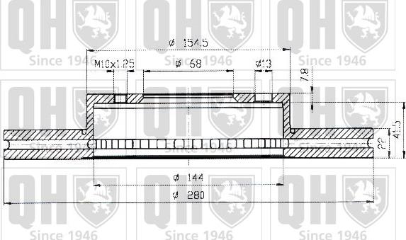 Quinton Hazell BDC3813 - Спирачен диск vvparts.bg