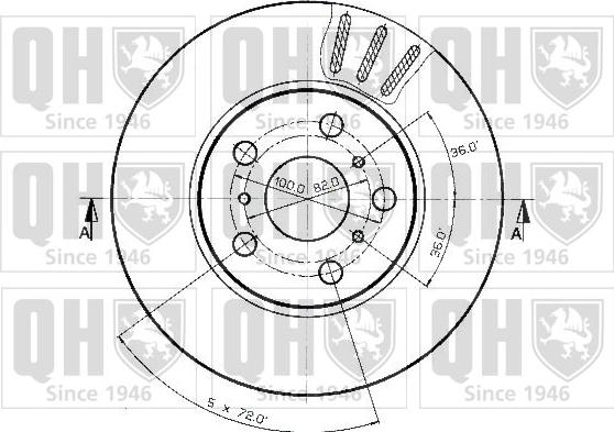 Quinton Hazell BDC3817 - Спирачен диск vvparts.bg