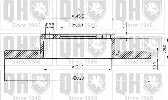 Quinton Hazell BDC3824 - Спирачен диск vvparts.bg