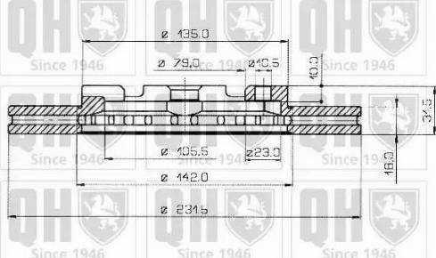 Quinton Hazell BDC3359 - Спирачен диск vvparts.bg