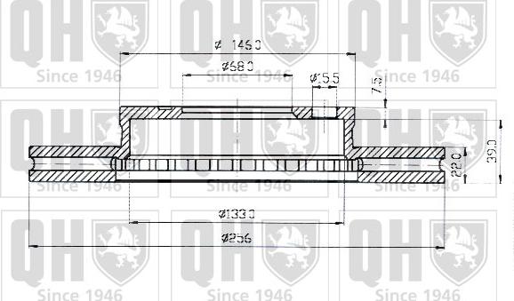 Quinton Hazell BDC3317 - Спирачен диск vvparts.bg