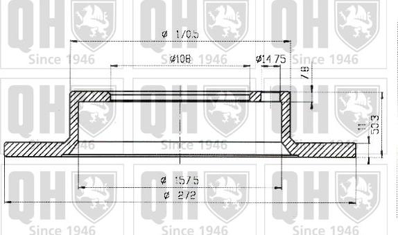 Quinton Hazell BDC3387 - Спирачен диск vvparts.bg