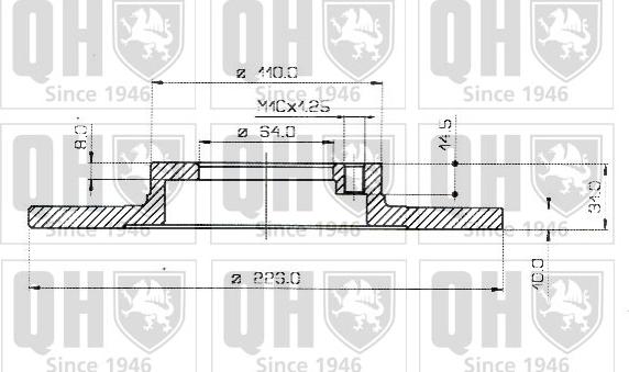 Quinton Hazell BDC3334 - Спирачен диск vvparts.bg