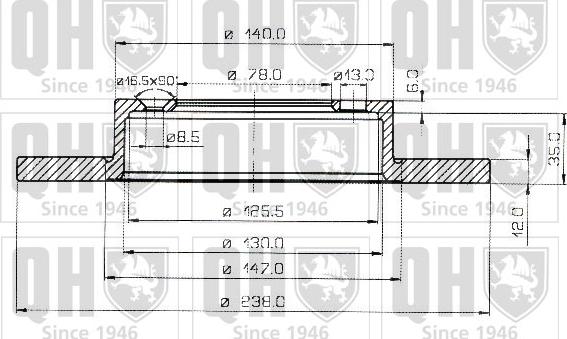 Quinton Hazell BDC3246 - Спирачен диск vvparts.bg