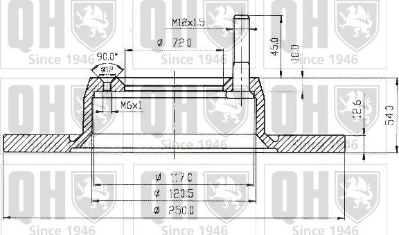 Quinton Hazell BDC3209 - Спирачен диск vvparts.bg