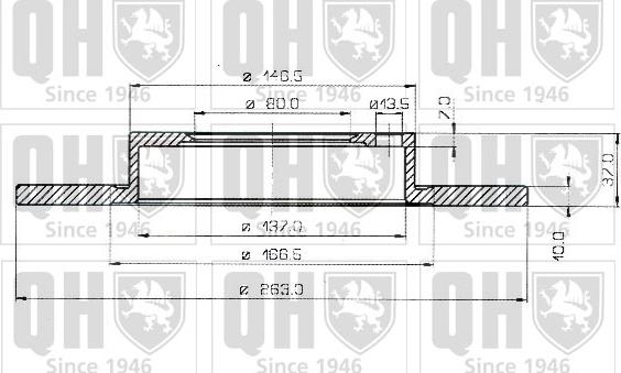 Quinton Hazell BDC3285 - Спирачен диск vvparts.bg