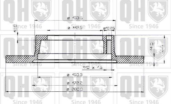 Quinton Hazell BDC3283 - Спирачен диск vvparts.bg