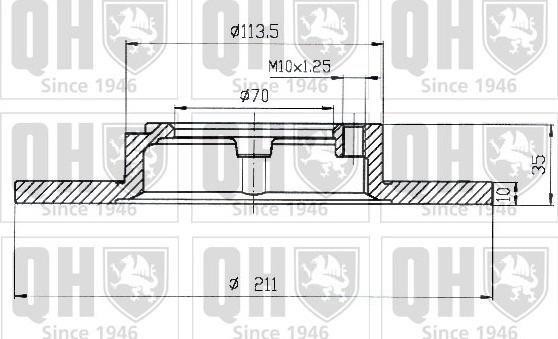 Quinton Hazell BDC3233 - Спирачен диск vvparts.bg