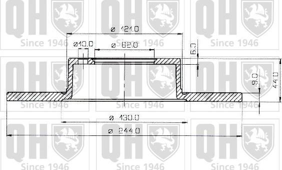 Quinton Hazell BDC3276 - Спирачен диск vvparts.bg