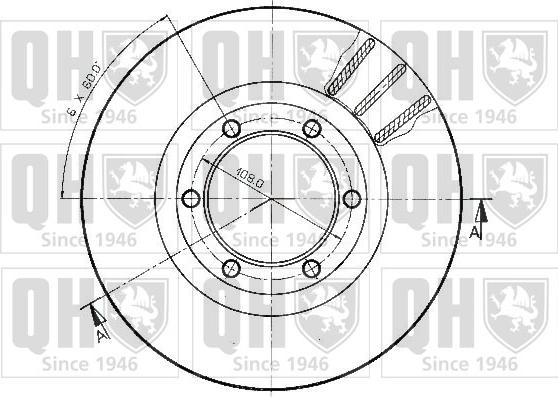 Quinton Hazell BDC3747 - Спирачен диск vvparts.bg