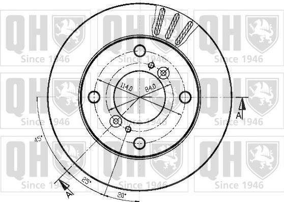 Quinton Hazell BDC3758 - Спирачен диск vvparts.bg