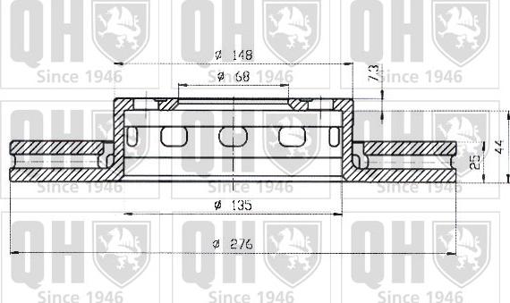 Quinton Hazell BDC3768 - Спирачен диск vvparts.bg