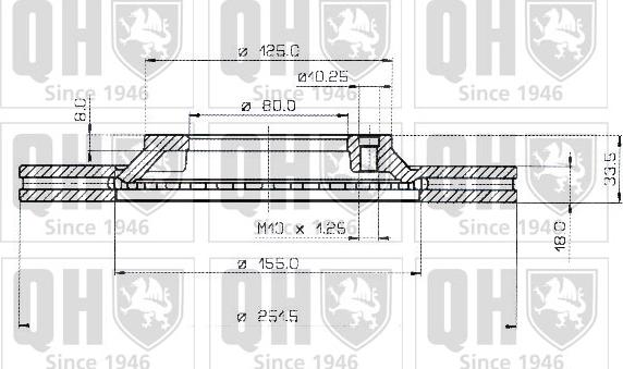 Quinton Hazell BDC3739 - Спирачен диск vvparts.bg