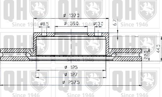 Quinton Hazell BDC3731 - Спирачен диск vvparts.bg