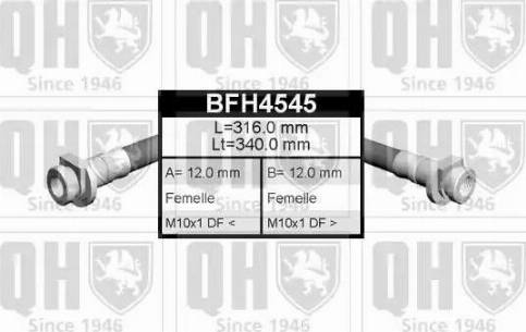 Quinton Hazell BFH4545 - Спирачен маркуч vvparts.bg
