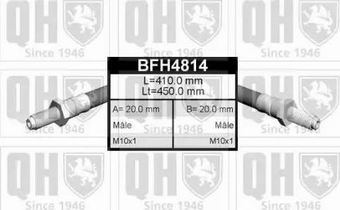 Quinton Hazell BFH4814 - Спирачен маркуч vvparts.bg