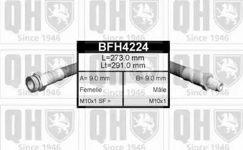 Quinton Hazell BFH4224 - Спирачен маркуч vvparts.bg