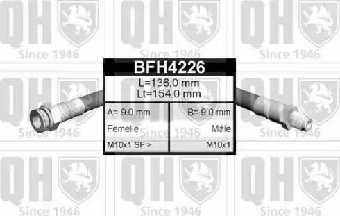 Quinton Hazell BFH4226 - Спирачен маркуч vvparts.bg