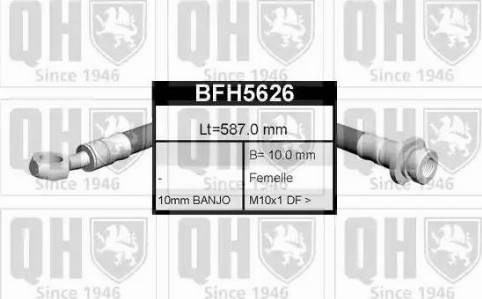 Quinton Hazell BFH5626 - Спирачен маркуч vvparts.bg