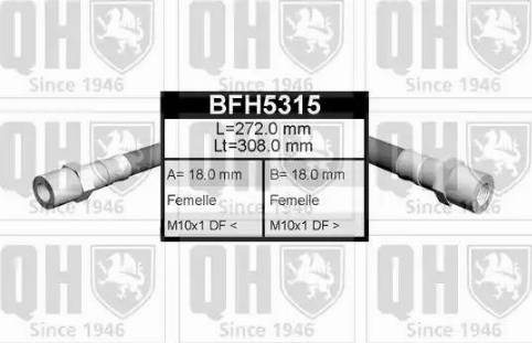 Quinton Hazell BFH5315 - Спирачен маркуч vvparts.bg