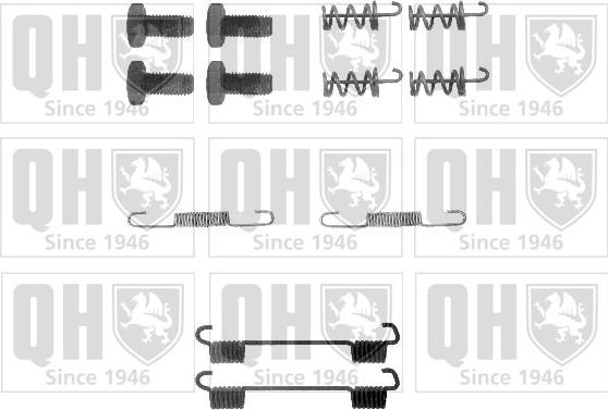 Quinton Hazell BFK308 - Комплект принадлежности, челюсти за ръчна спирачка vvparts.bg