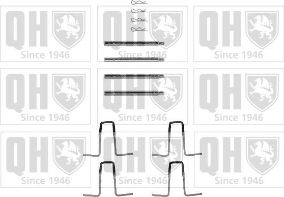 Quinton Hazell BFK705 - Комплект принадлежности, дискови накладки vvparts.bg