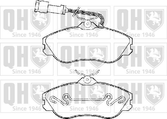 Quinton Hazell BP958 - Комплект спирачно феродо, дискови спирачки vvparts.bg