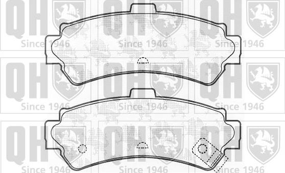 Quinton Hazell BP961 - Комплект спирачно феродо, дискови спирачки vvparts.bg