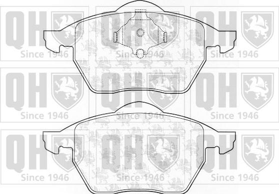 Quinton Hazell BP975 - Комплект спирачно феродо, дискови спирачки vvparts.bg