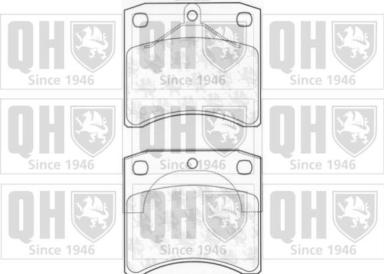 Quinton Hazell BP978 - Комплект спирачно феродо, дискови спирачки vvparts.bg