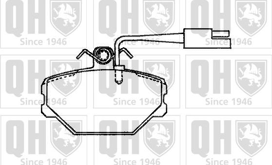 Quinton Hazell BP596 - Комплект спирачно феродо, дискови спирачки vvparts.bg