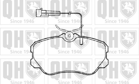 Quinton Hazell BP543 - Комплект спирачно феродо, дискови спирачки vvparts.bg