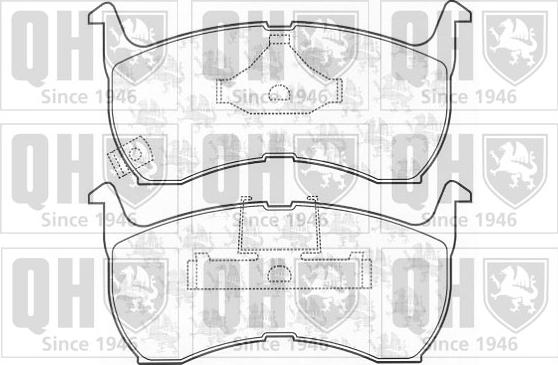 Quinton Hazell BP563 - Комплект спирачно феродо, дискови спирачки vvparts.bg