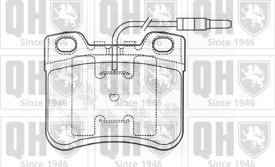 Quinton Hazell BP500 - Комплект спирачно феродо, дискови спирачки vvparts.bg