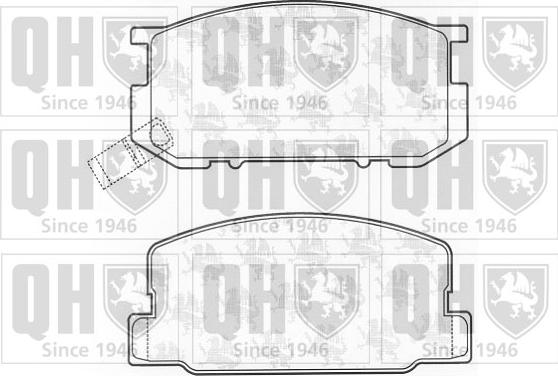 Quinton Hazell BP587 - Комплект спирачно феродо, дискови спирачки vvparts.bg