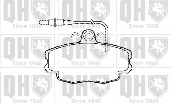 Quinton Hazell BP536 - Комплект спирачно феродо, дискови спирачки vvparts.bg