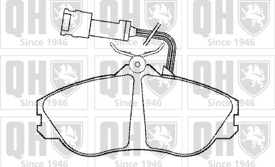 Quinton Hazell BP530 - Комплект спирачно феродо, дискови спирачки vvparts.bg