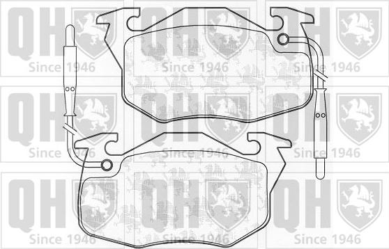 Quinton Hazell BP537 - Комплект спирачно феродо, дискови спирачки vvparts.bg