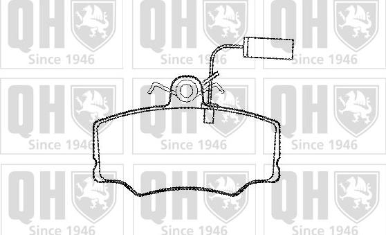 Quinton Hazell BP525 - Комплект спирачно феродо, дискови спирачки vvparts.bg