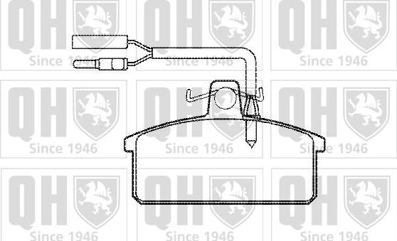 Quinton Hazell BP644 - Комплект спирачно феродо, дискови спирачки vvparts.bg