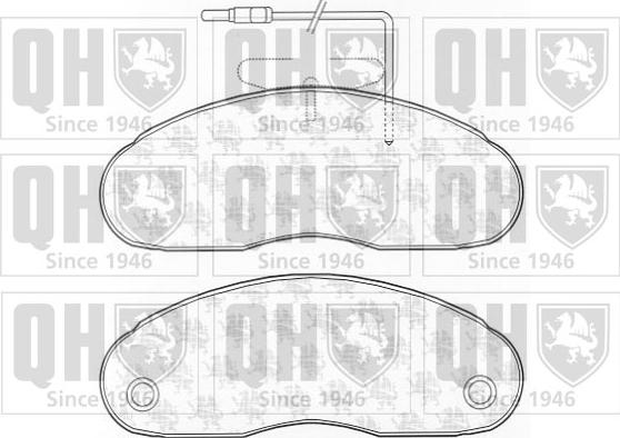 Quinton Hazell BP657 - Комплект спирачно феродо, дискови спирачки vvparts.bg