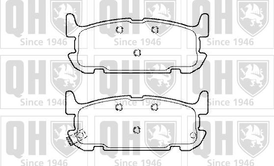 Quinton Hazell BP1490 - Комплект спирачно феродо, дискови спирачки vvparts.bg