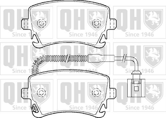 Quinton Hazell BP1441 - Комплект спирачно феродо, дискови спирачки vvparts.bg